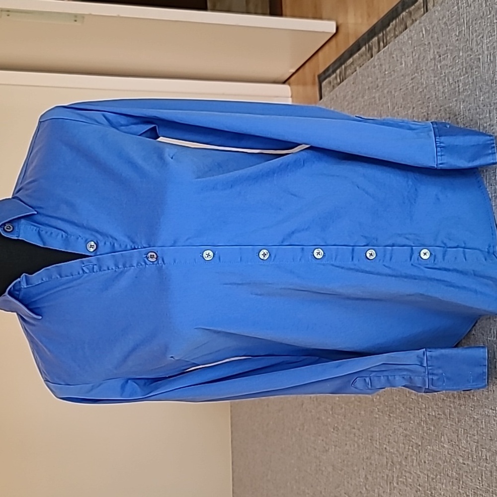 Ann Taylor Perfect Blue Dress Shirt